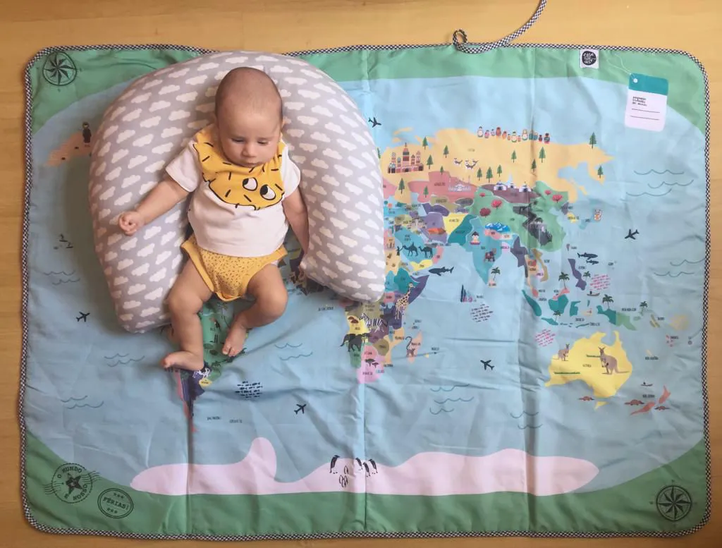 Tapete para bebê mapa mundi